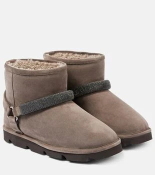 Brunello Cucinelli | Monili shearling-lined suede boots