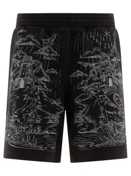 Givenchy | Givenchy Graphic Detailed Elastic Waist Shorts