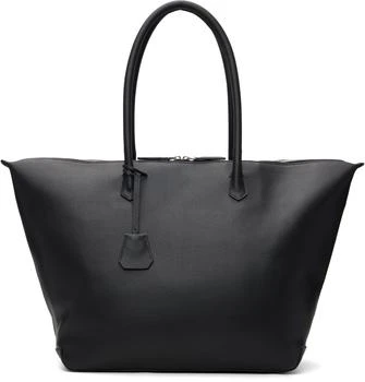 TONYWACK Black Grain Leather Large Weekender Bag