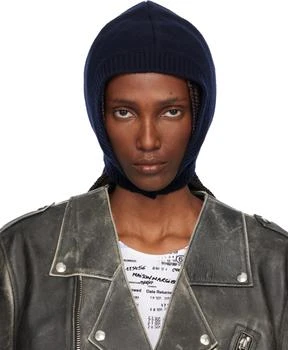 MAISON MARGIELA | Navy Wool Knit Hood