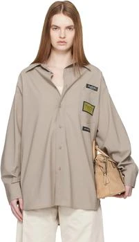 MM6 | Taupe Tailored Wool-Blend Shirt