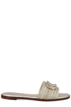 Valentino | Valentino VLogo Plaque Slip-On Sandals