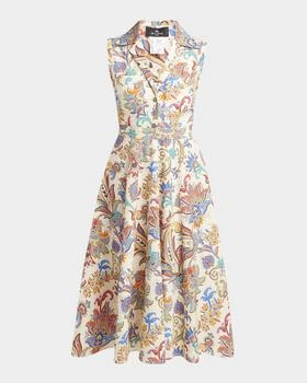 ETRO | Printed Sleeveless Midi Shirtdress