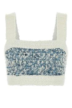 Balmain | Balmain Denim Tweed Strappy Top