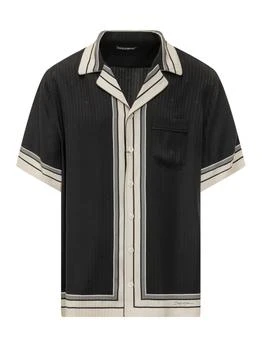 Dolce & Gabbana | Dolce & Gabbana Stripe Printed Hawaii Shirt