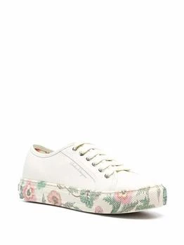 Salvatore Ferragamo | Women's Floral Trim Low Top Sneakers In White