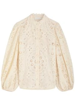 Zimmermann | Rhiannon embroidered cotton blouse