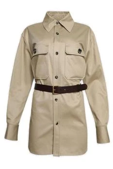 Yves Saint Laurent | Saint Laurent Saharienne Belted Button-Up Shirt