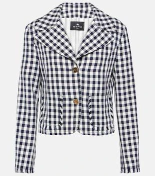 ETRO | Gingham cropped blazer