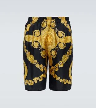 Versace | Printed silk twill shorts