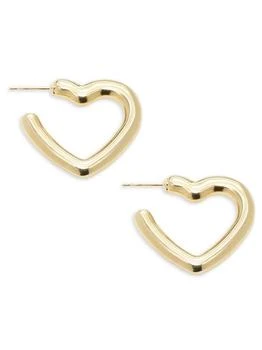 Saks Fifth Avenue | 14K Yellow Gold Heart Hoop Earrings