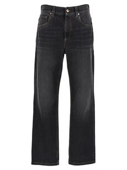 Brunello Cucinelli | Brunello Cucinelli Straight-Leg Monile Detailed Jeans