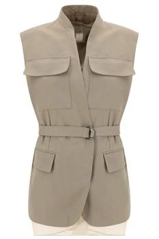 Brunello Cucinelli | Brunello Cucinelli Monili Belted Waistcoat