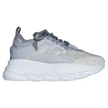 Versace | Chain Reaction Reflective Silver Crystal Rhinestone sneaker