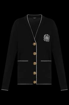 Balmain | Balmain Emblème-Embroidered Knit Cardigan