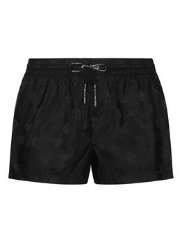 Dolce & Gabbana | Dolce & Gabbana Monogram Jacquard Drawstring Swim Shorts