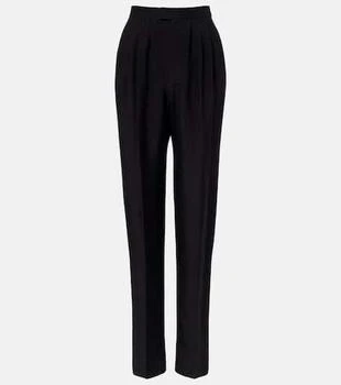 Yves Saint Laurent | Pleated silk straight pants