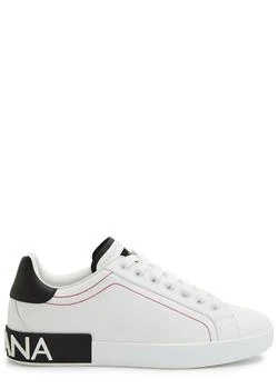 Dolce 
Gabbana | Portifano panelled leather sneakers