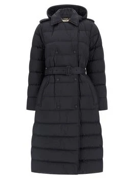 Burberry | Burberry Belted Waist Hooded Padded Trench Coat