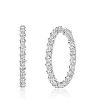 Dazzling Unique "Inside-Out" CZ Statement Hoop Earrings