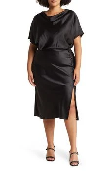 Satin Off the Shoulder Dress