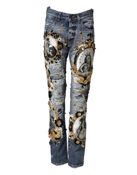 Dolce & Gabbana | Ripped Embellished Cotton Men's Jeans