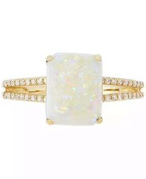 Macy's | Opal (1-3/4 ct. t.w.) & Diamond (1/10 ct. t.w.) Ring in 14k Gold