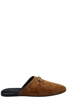 Gucci | Gucci Horsebit Monogrammed Mules