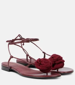 Magda Butrym | Floral-appliqué leather sandals