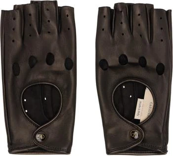 Valentino | Black Biker Gloves