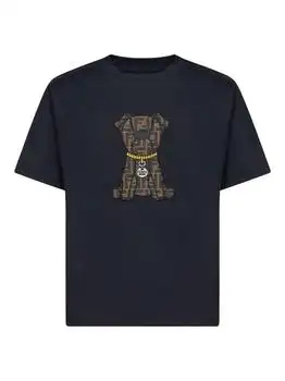 Fendi | Fendi Logo Dog Crewneck T-Shirt
