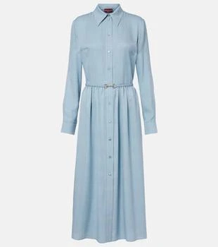 Gucci | Interlocking G belted silk shirt dress
