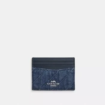 Coach Slim Id Card Case In Regenerative Cotton With Quilting