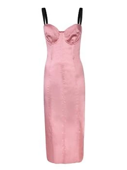 Dolce & Gabbana | Dolce & Gabbana Satin Calf-Length Corset Dress