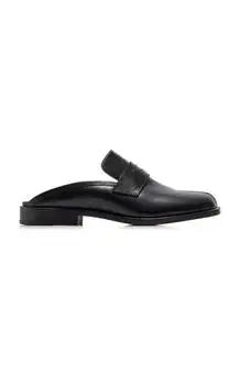 MAISON MARGIELA | Maison Margiela Tabi Leather City Loafer Mules - Moda Operandi
