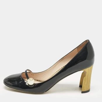 Gucci | Gucci Black Patent Leather Vernice Pearl Arielle Mary Jane Pumps Size 39
