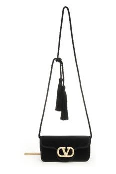 Valentino | Valentino Locò Velvet Foldover Top Clutch Bag