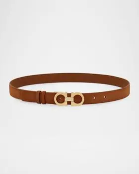 Salvatore Ferragamo Donna Suede Double Gancini Belt