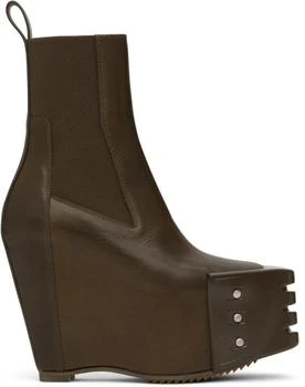 Khaki Porterville Grilled Wedge Beatle Chelsea Boots