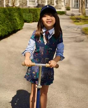 Toddler and Little Girls Bear Jersey Rugby Dress