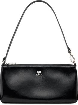 Courrèges Black Zipped Naplack Pouch