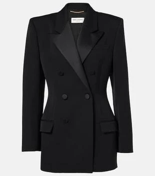 Yves Saint Laurent | Wool grain de poudre tuxedo jacket