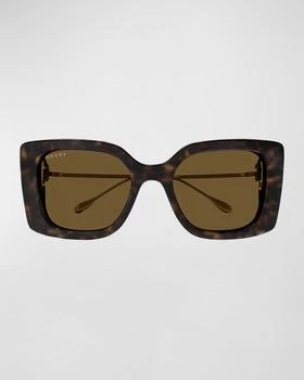 Gucci | GG Mixed-Media Butterfly Sunglasses