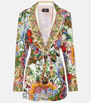 ETRO | Floral silk wrap jacket