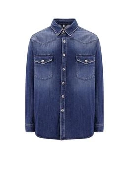 Burberry | Burberry Long-Sleeved Buttoned Denim Shirt