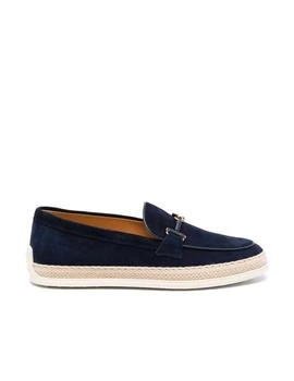 Tod's | Women's Suede Espadrille Loafers In Blue