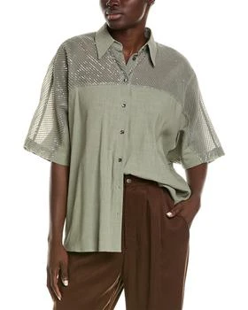 Brunello Cucinelli | Linen Shortsleeve Women's Shirt