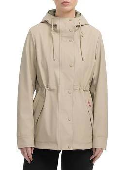 Abbey Short Rubberized Hooded Rain Jacket