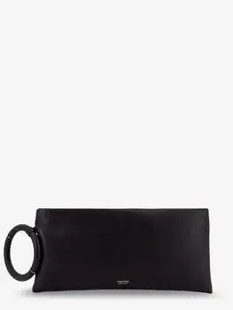 Tom Ford | Aura leather clutch bag with lettering logo on the front