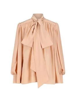 Chloé | Chloé Oversized Gathered Lavallière Blouse